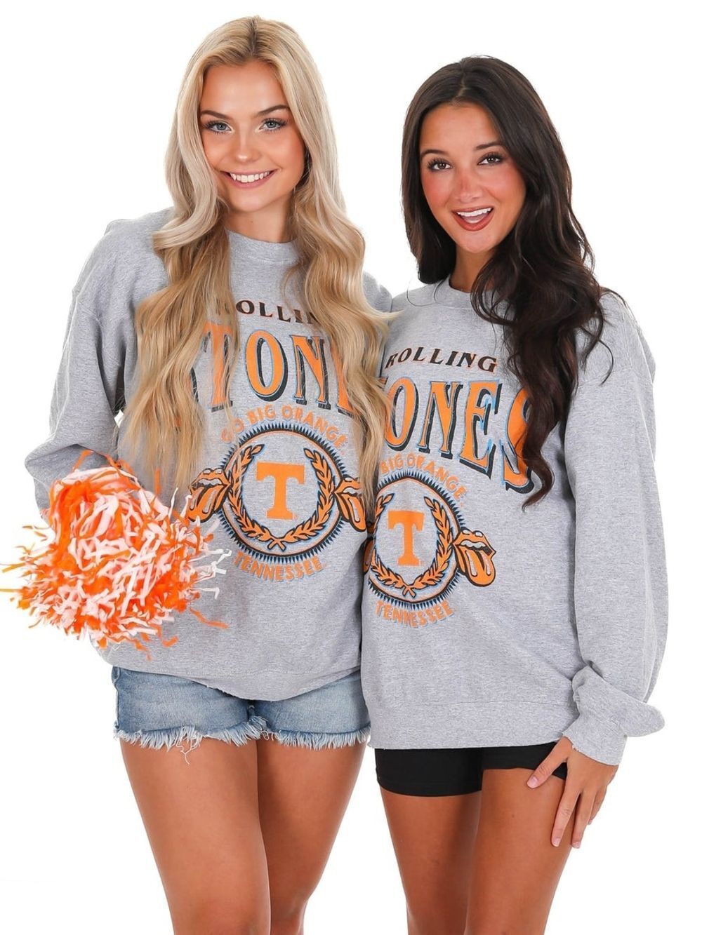 Rolling Stones Womens Gray Tennessee Volunteers College Seal Sweatshirt Small - Picture 4 of 15
